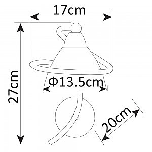 Настенное бра Arte Lamp FABIA A1565AP-1WG