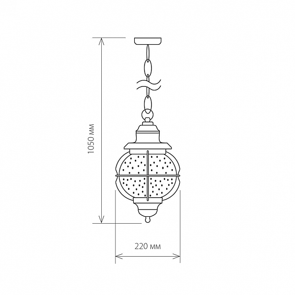 Уличный подвесной светильник Elektrostandard Regul Regul H черная медь (GLXT-1475H)