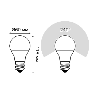 Светодиодная лампа Gauss 23222