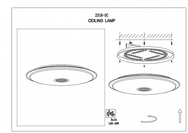 Потолочный светодиодный светильник F-Promo Galaxia 2318-5C
