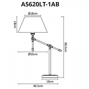 Настольная лампа Arte Lamp Orlando A5620LT-1AB