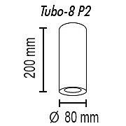 Накладной светильник TopDecor Tubo Tubo8 P2 12 R