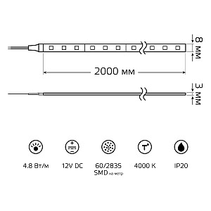 LED лента Gauss Basic BT001