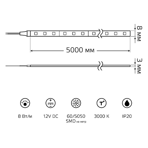 LED лента Gauss Basic BT024