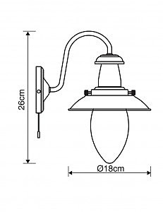 Настенное бра Arte Lamp FISHERMAN A5518AP-1RB