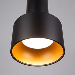 Светильник подвесной Eurosvet Charlie 50134/1 LED черный/золото 9W