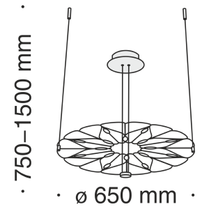 Светильник подвесной Maytoni Volare MOD037PL-L16B