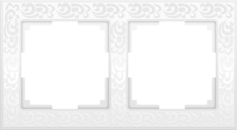 Werkel WL05-Frame-02-white / Рамка на 2 поста (белый)