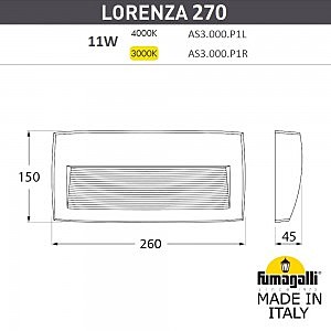Подсветка для ступеней Fumagalli Lorenza AS3.000.000.WXP1L