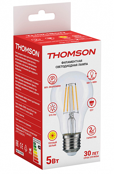 Светодиодная лампа Thomson Filament A60 TH-B2057
