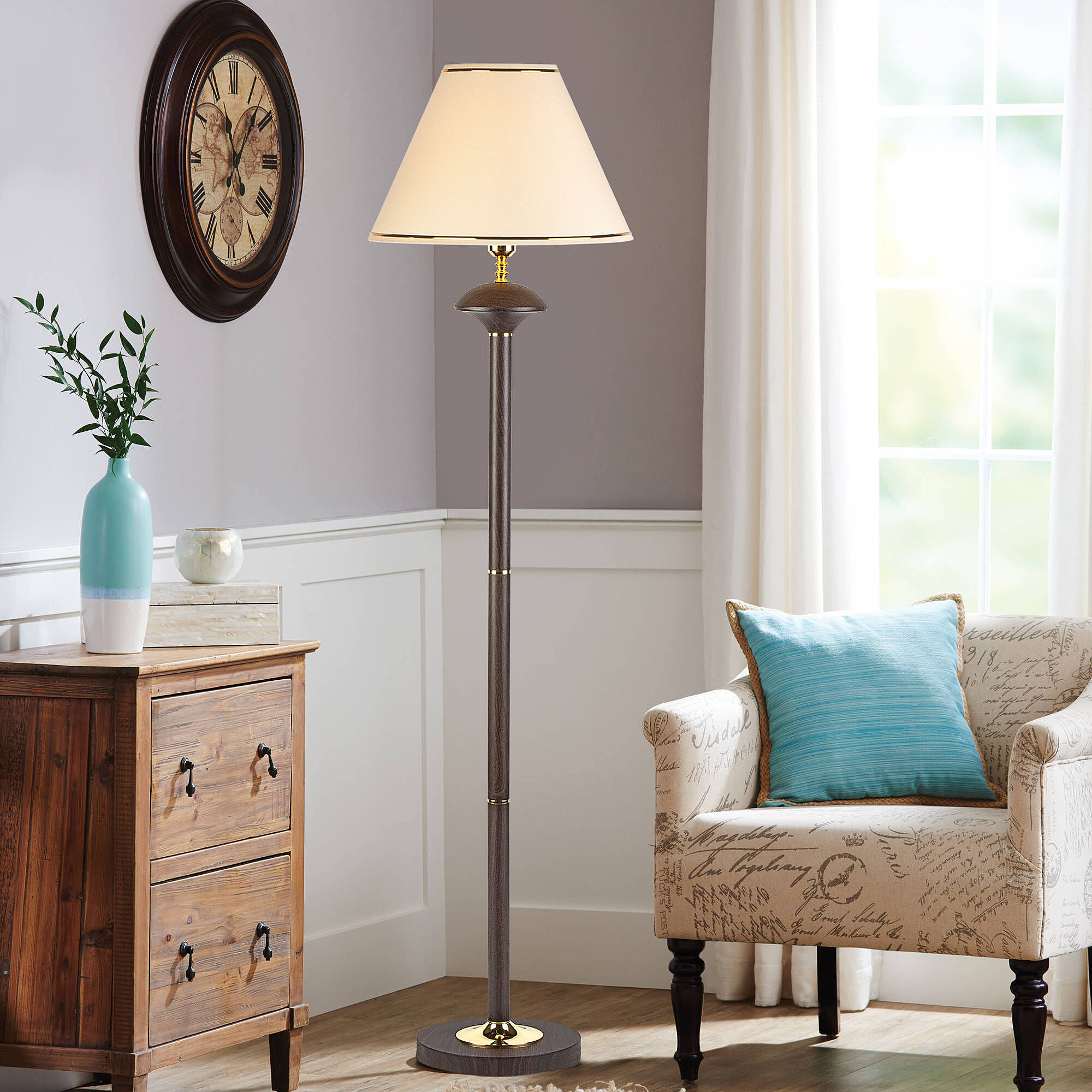 Loaf on Instagram: "From its arched pleated shade to its vintage-y brass tripod