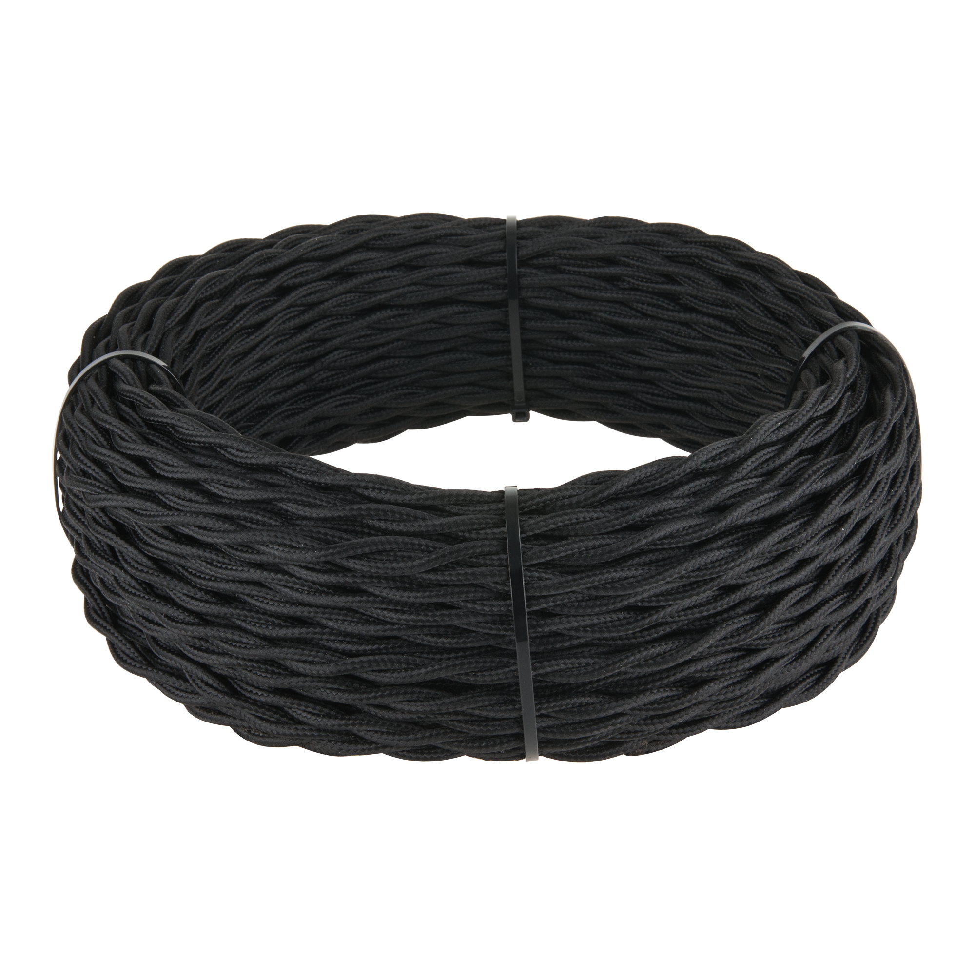 Ретро кабель Werkel W6452308/ Ретро кабель витой 2х2,5 (черный) 20 м