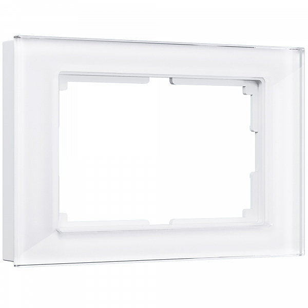 Рамка Werkel W0081101/ Рамка для двойной розетки Favorit (белый,стекло)