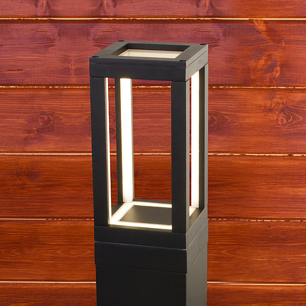 Уличный наземный светильник Elektrostandard Frame 1529 TECHNO LED чёрный