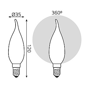 Светодиодная лампа Gauss 104201109-D