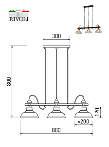 Светильник подвесной Rivoli Leila 4093-203