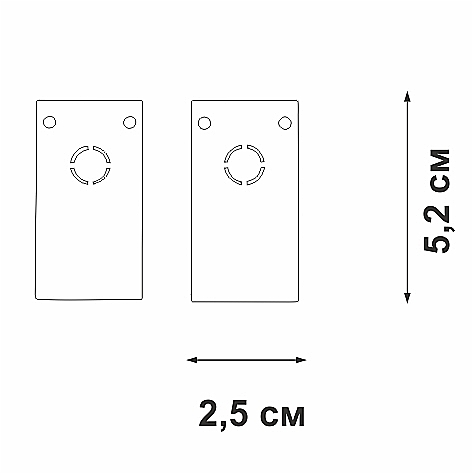 Комплект из 2х торцевых заглушек для трекового накладного профиля Vitaluce VT0313-01