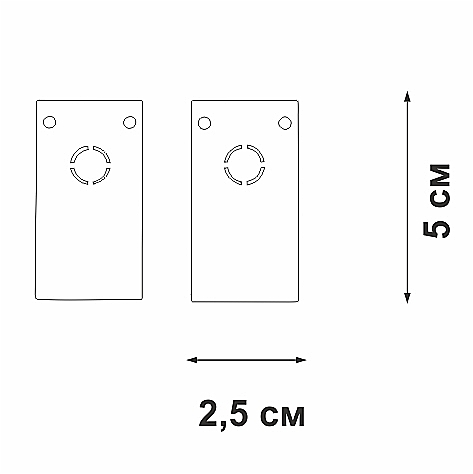 Комплект из 2х торцевых заглушек для трекового профиля скрытого монтажа Vitaluce VT0320-01