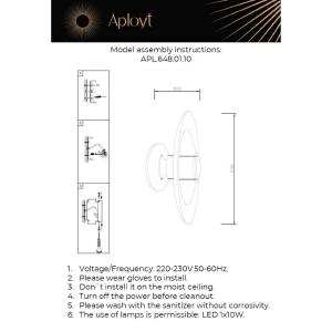 Настенный светильник Aployt Stefa APL.648.01.10