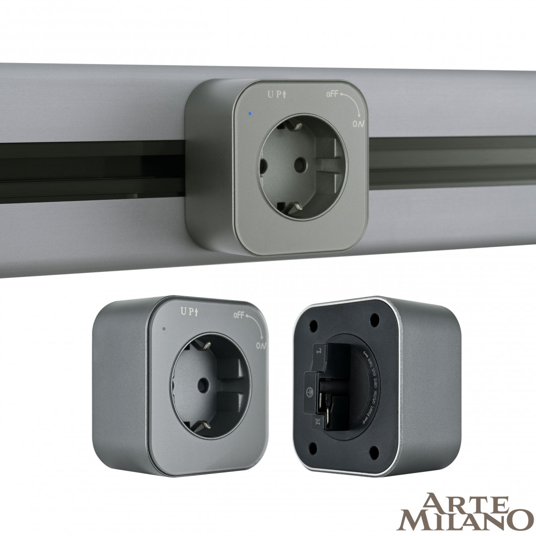   Arte Milano Am-track-sockets 380022TS/ES Grey