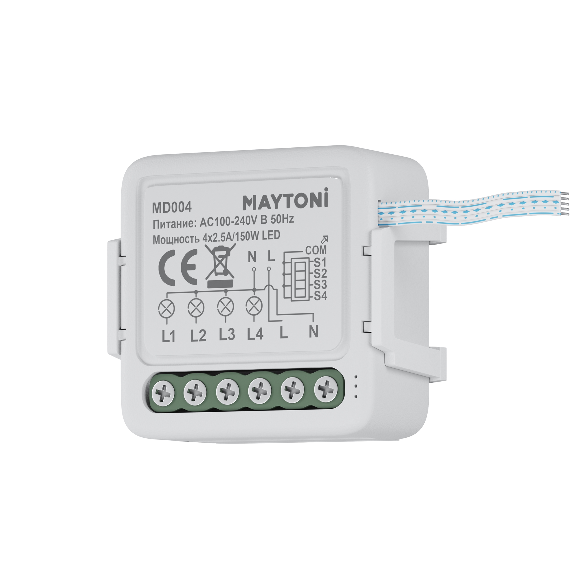 

W-Fi выключатель четырехканальный Smart home Maytoni MD004